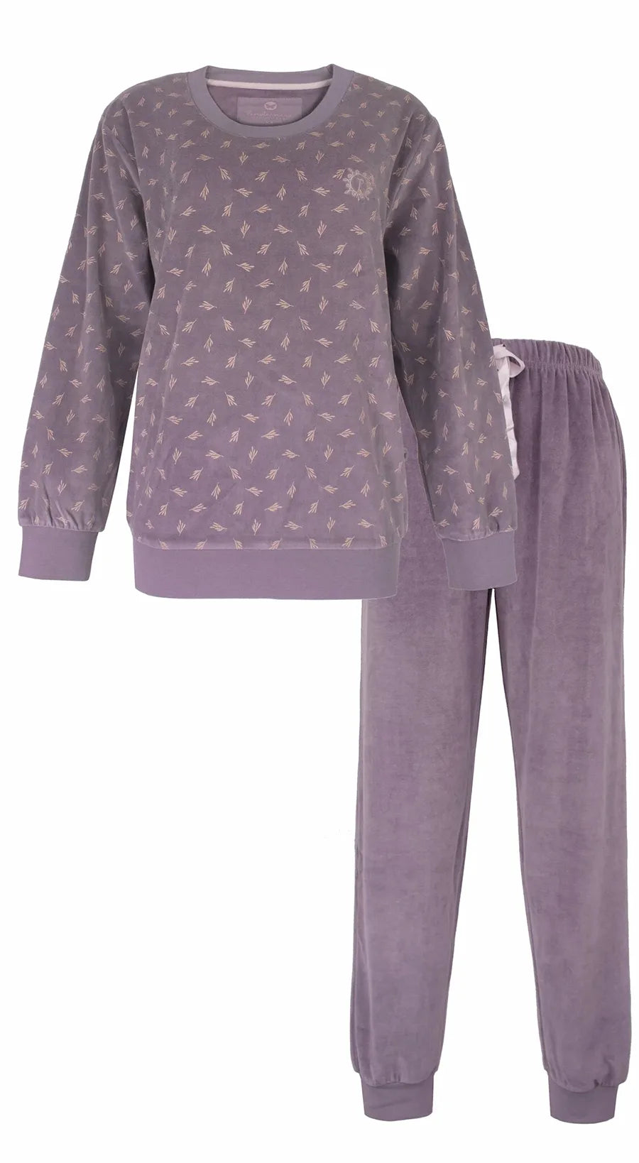 Jorn Cocks Tenderness dames pyjama Velours - Lila Flower