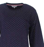 Jorn Cocks Tenderness fleece dames nachthemd lange mouw - Blue Dots