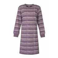 Jorn Cocks Tenderness fleece dames nachthemd lange mouw - Purple Flower