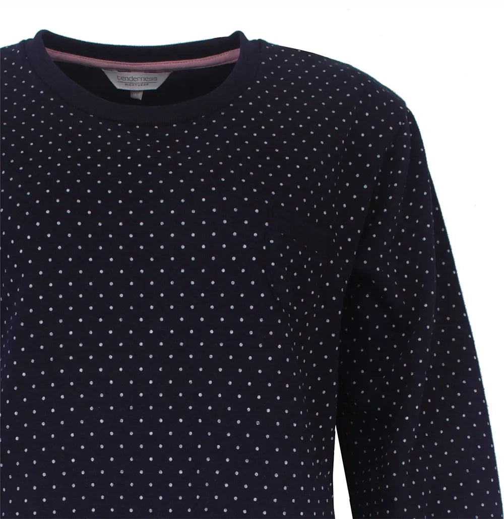 Jorn Cocks Tenderness fleece dames pyjama - Dark dots