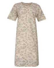 Jorn Cocks Tenora dames nachthemd knoopsluiting - korte mouw - Beige