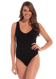 Magic Magic zwarte stringbody mouwloos - Everybody V-neck