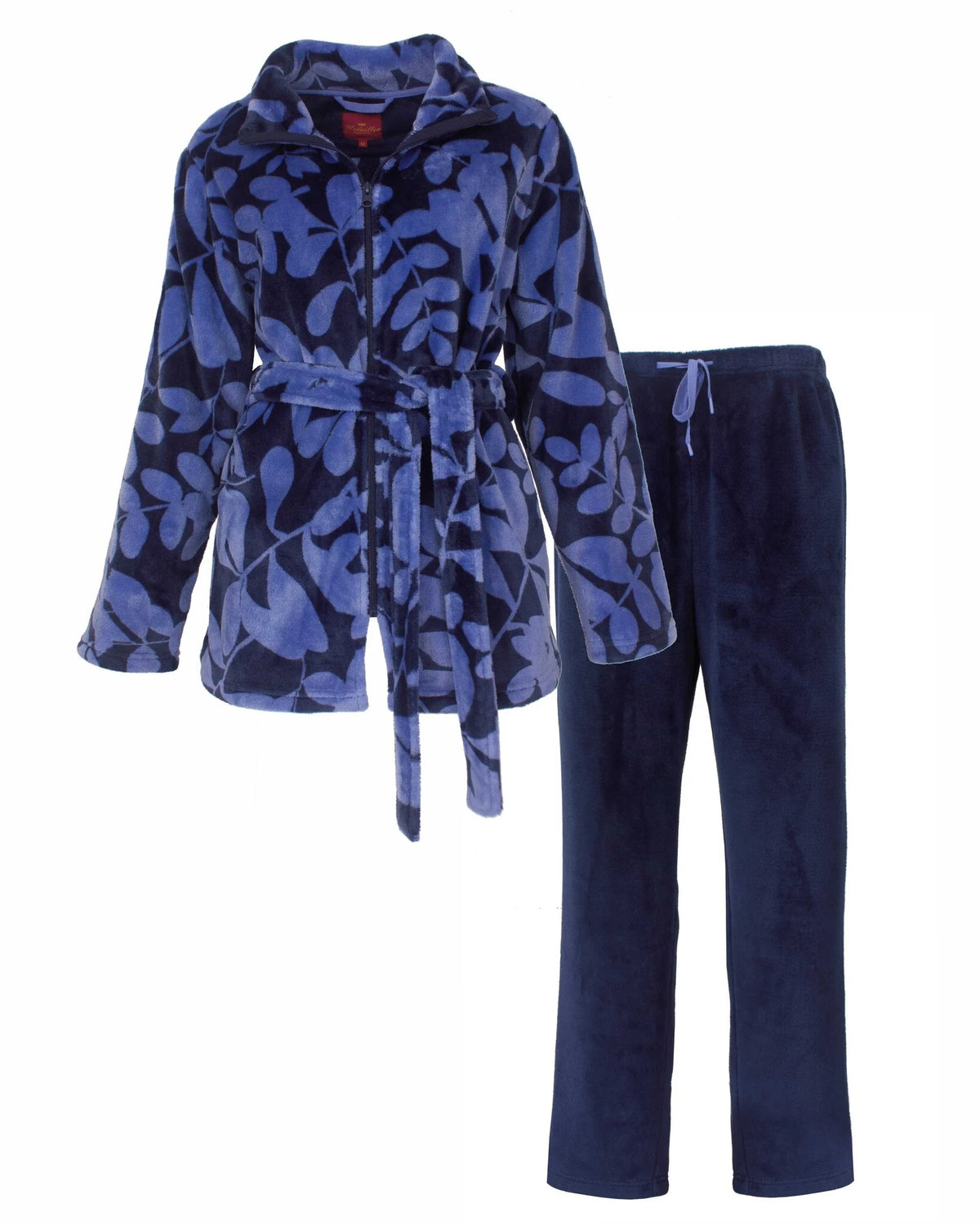 Medaillion dames huispak Fleece - Chique Blue