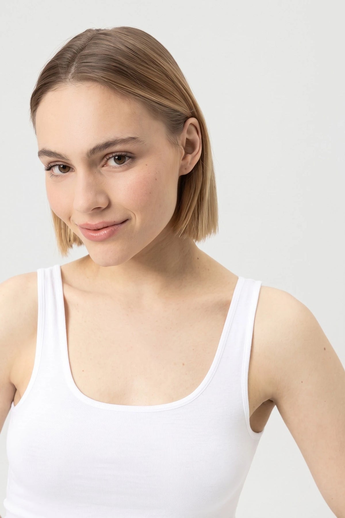Mey Mey dames hemd breed bandje - Modal Pure
