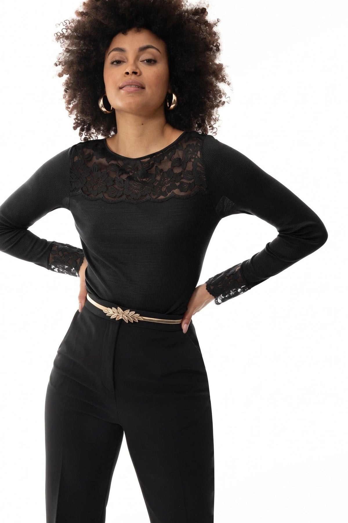 Mey Mey Wollen Thermoshirt dames lange mouw - Kant - Wool Love