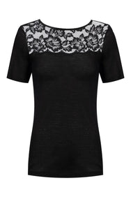 Mey Mey Wollen Thermoshirt korte mouw dames - Kant - Wool Love