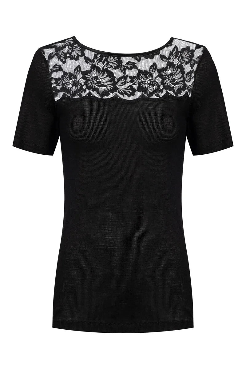 Mey Mey Wollen Thermoshirt korte mouw dames - Kant - Wool Love