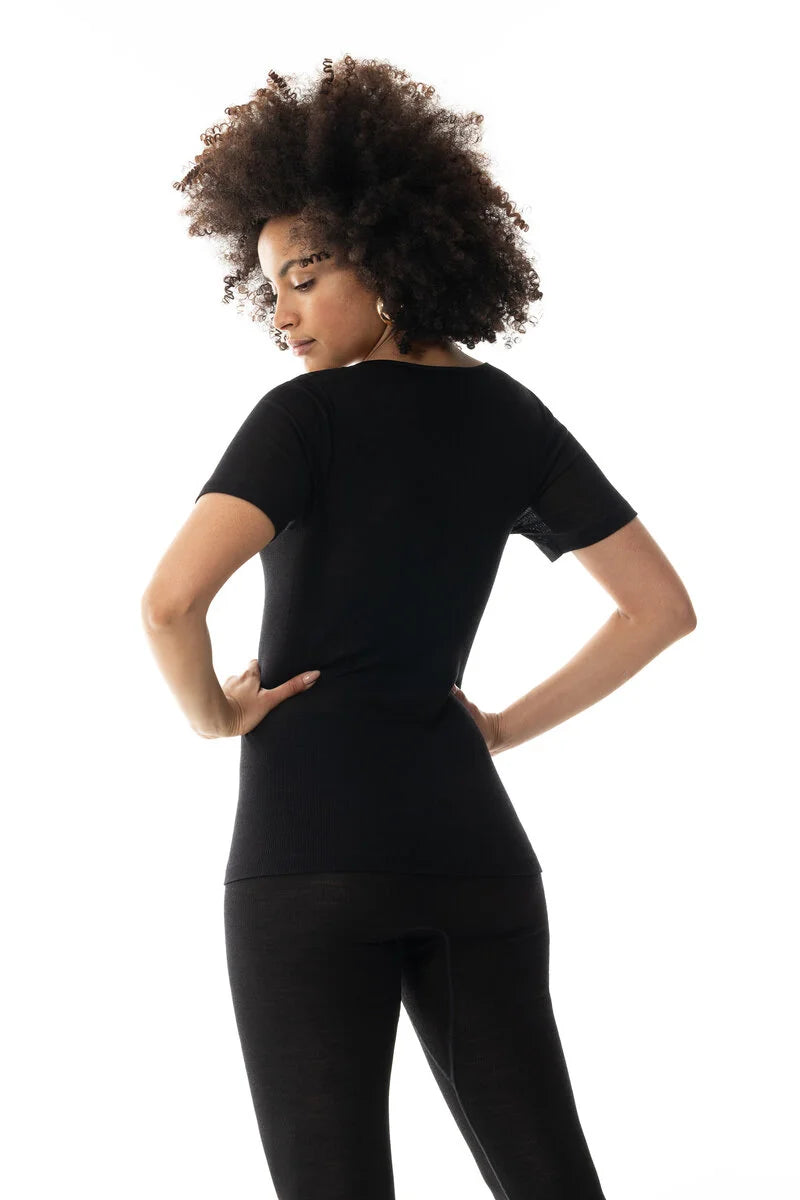 Mey Mey Wollen Thermoshirt korte mouw dames - Kant - Wool Love