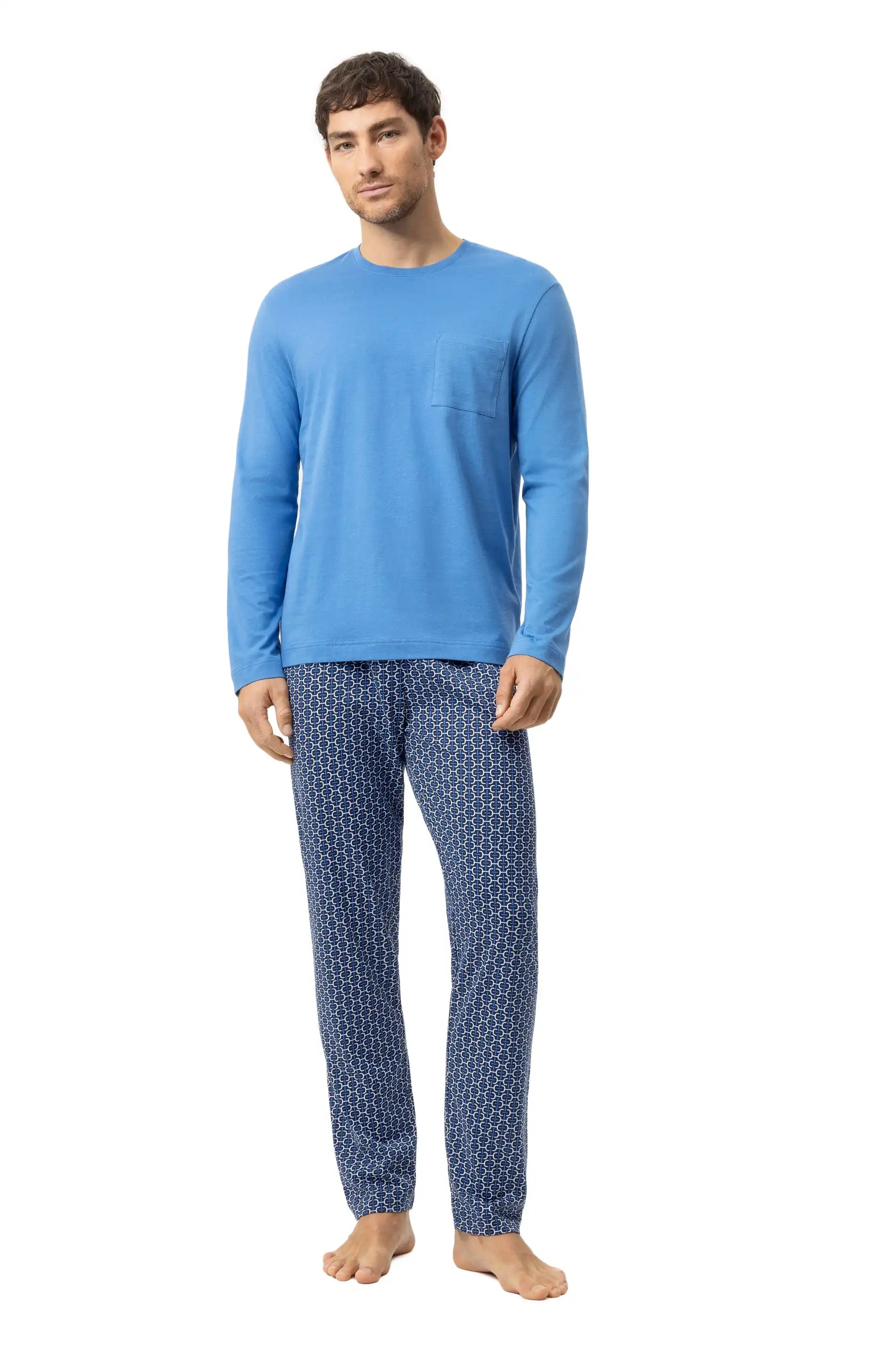 Mey heren pyjama Katoen - Blue Chains