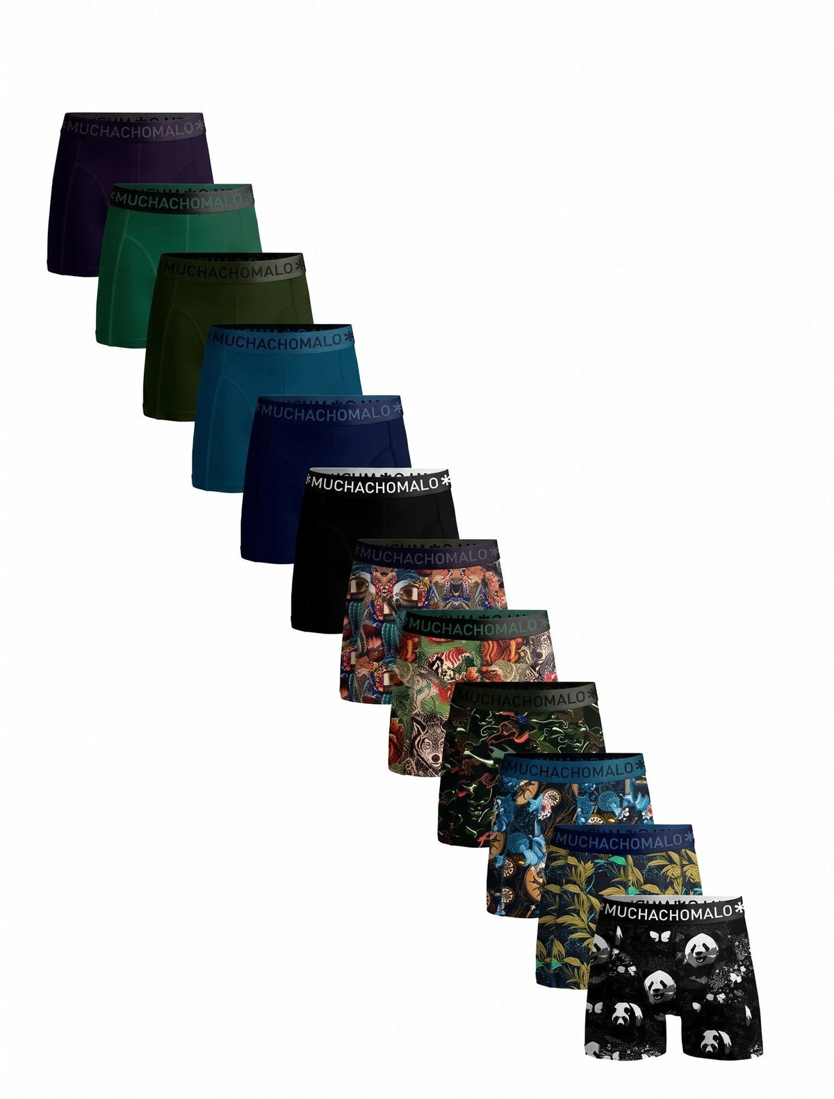 Muchachomalo Golden heren boxershorts 12-pack in kleurencombinatie