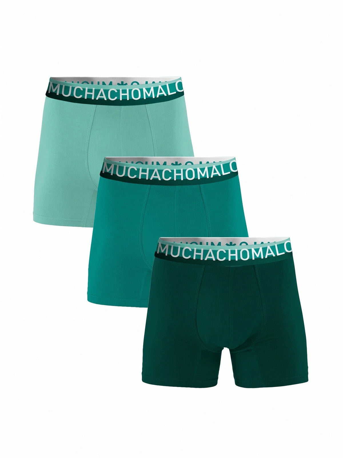 Groen combi | voor | Vooraanzicht, groen combi – Muchachomalo 3-Pack Heren Boxershorts - Katoen
