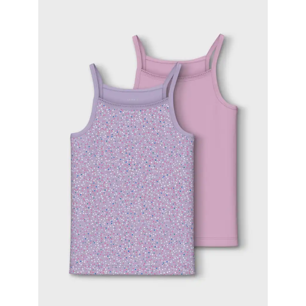 Name-It Name it 2-pak meisjes hemdjes - Lilac Dots
