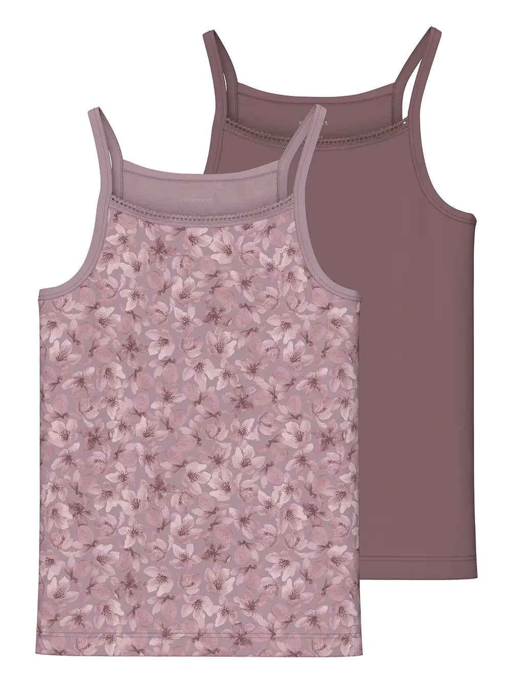 Name-It Name it 2-pak meisjes hemdjes - Mauve Flower