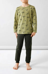 Name-It Name it jongens pyjama - Dino pyjama - Sage Dino