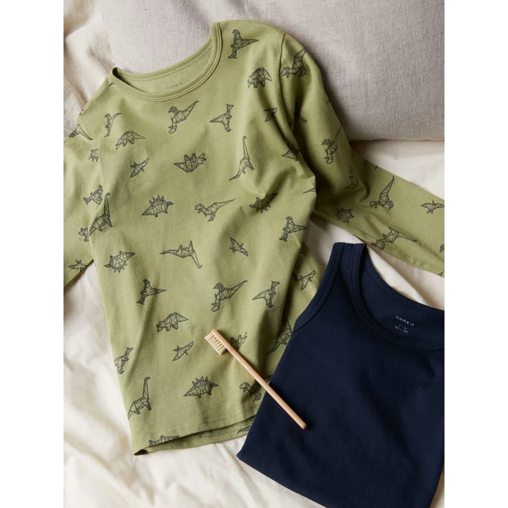 Name-It Name it jongens pyjama - Dino pyjama - Sage Dino
