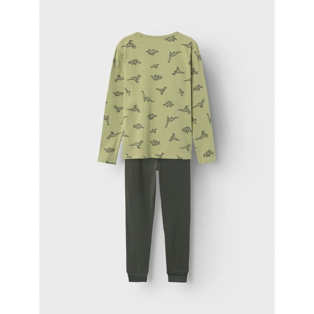 Name-It Name it jongens pyjama - Dino pyjama - Sage Dino