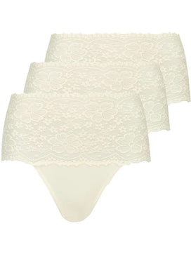 Nina von C Multipack Nina von C 3- pack - dames taille slip kant - Biologisch katoen