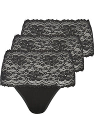 Nina von C Multipack Nina von C 3- pack - dames taille slip kant - Biologisch katoen