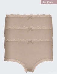 Nina von C Nina von C 3-pack dames Taille slips - Kant