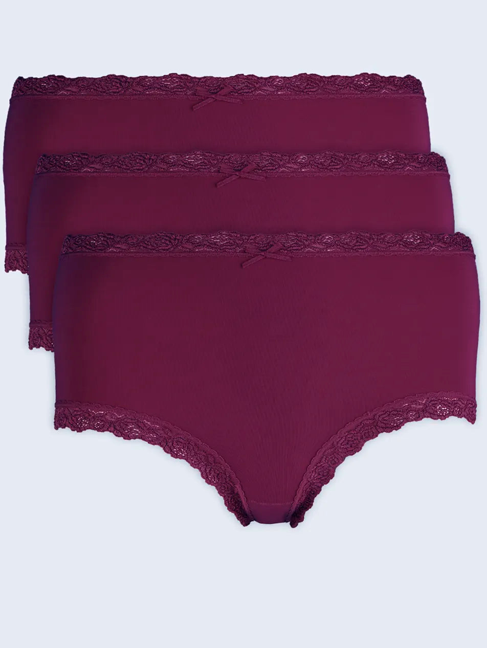 Nina von C Nina von C 3-pack dames Taille slips - Kant