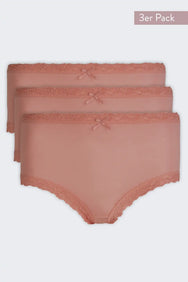 Nina von C Nina von C 3-pack dames Tailleslip - Kant - Colours