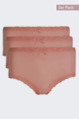 Nina von C Nina von C 3-pack dames Tailleslip - Kant - Colours