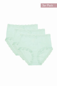 Nina von C Nina von C 3-pack dames Tailleslip - Kant - Colours
