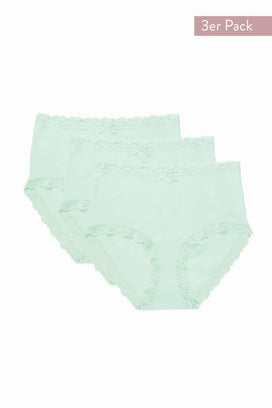 Nina von C Nina von C 3-pack dames Tailleslip - Kant - Colours