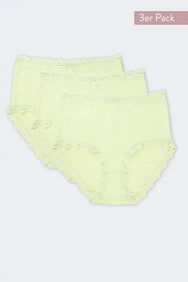 Nina von C Nina von C 3-pack dames Tailleslip - Kant - Colours