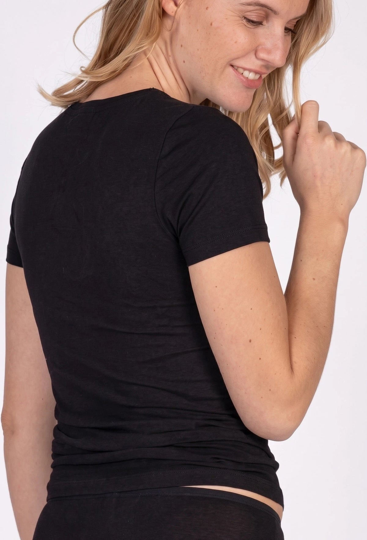 Nina von C Nina von C dames T-shirt biologisch katoen zwart
