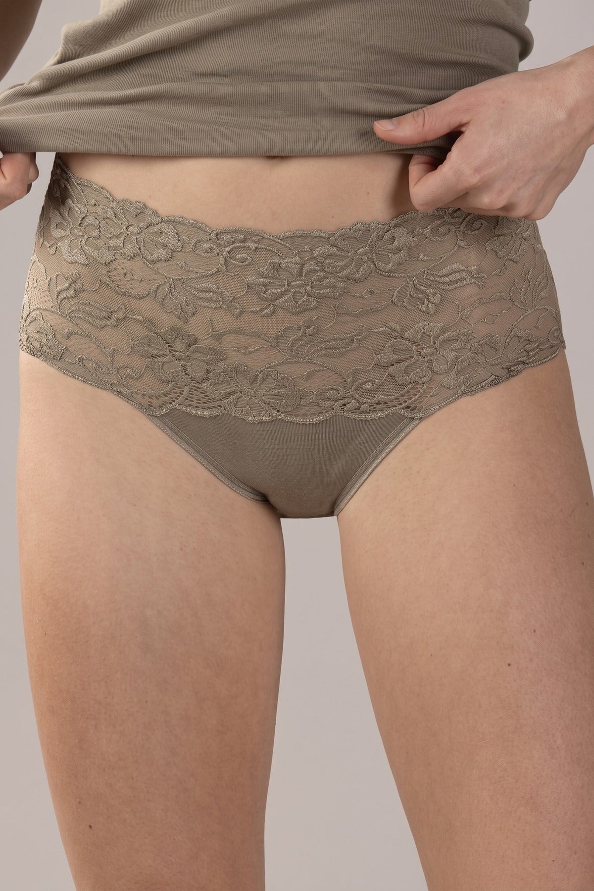 Nina von C Nina von C dames taille slip kant - Biologisch katoen