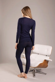 Nina von C Nina von C dames wollen shirt lange mouw V-hals