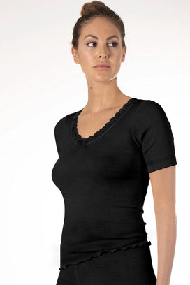 Nina von C Nina von C dames wollen T-shirt met kant