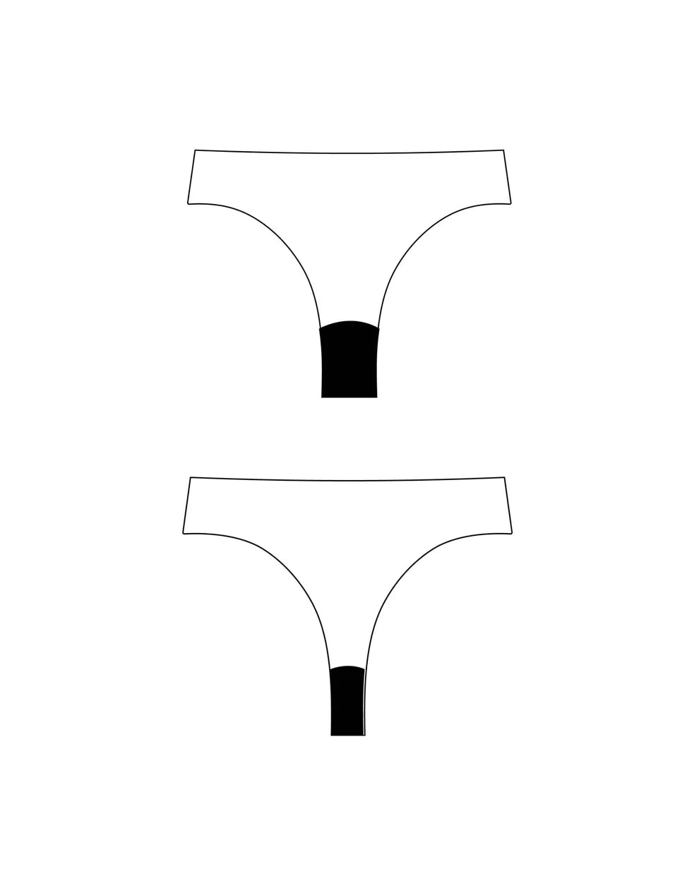 NOMI Moodies Menstruatie string dames - Light - Naadloze string