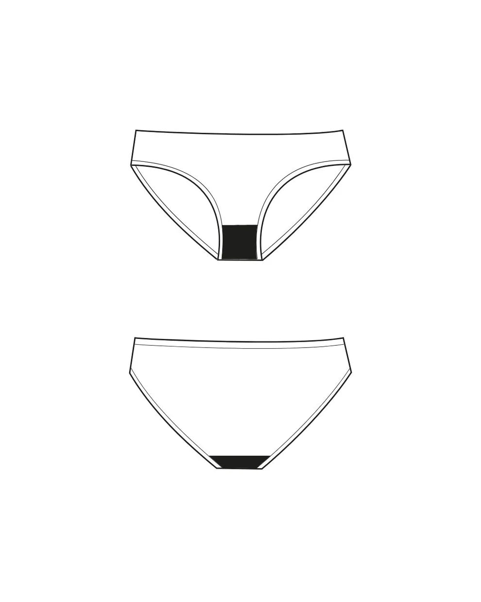 NOMI Moodies Menstruatie zwem bikini broekje dames - Licht - Zwemkleding