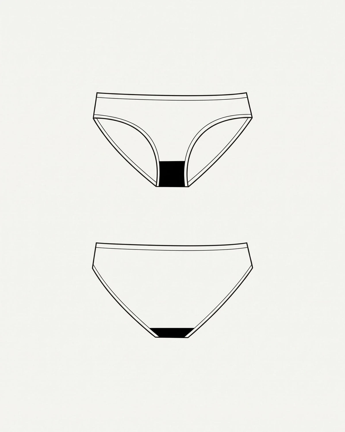 NOMI Moodies Menstruatie zwem bikini broekje meisjes - Licht - Zwemkleding