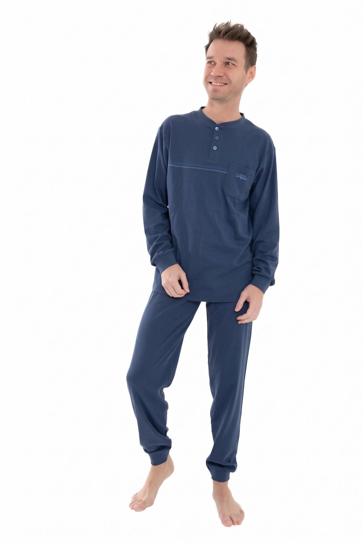 Outfitter heren pyjama - dikke Katoen - London