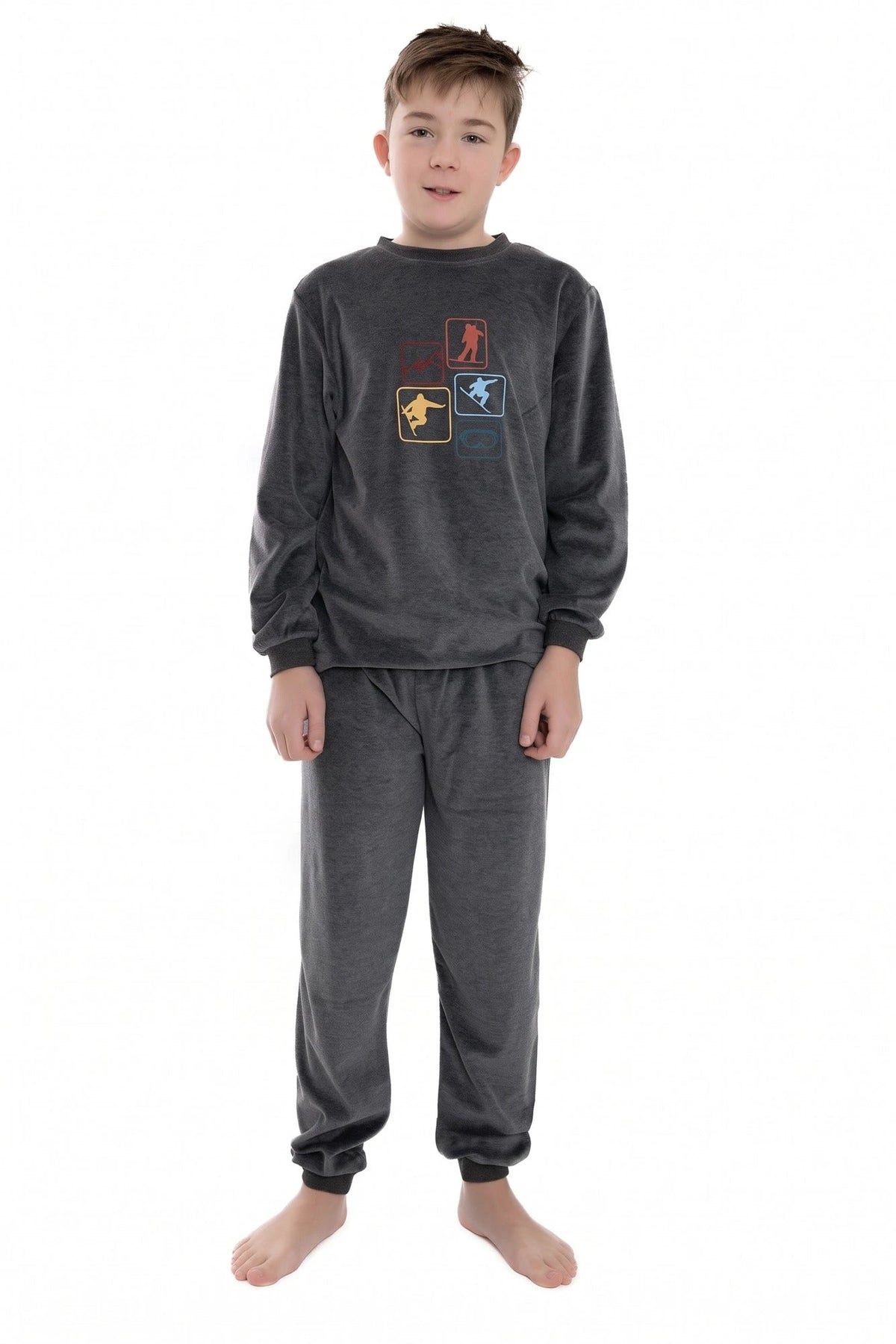 Outfitter velours jongens pyjama - Snowboard