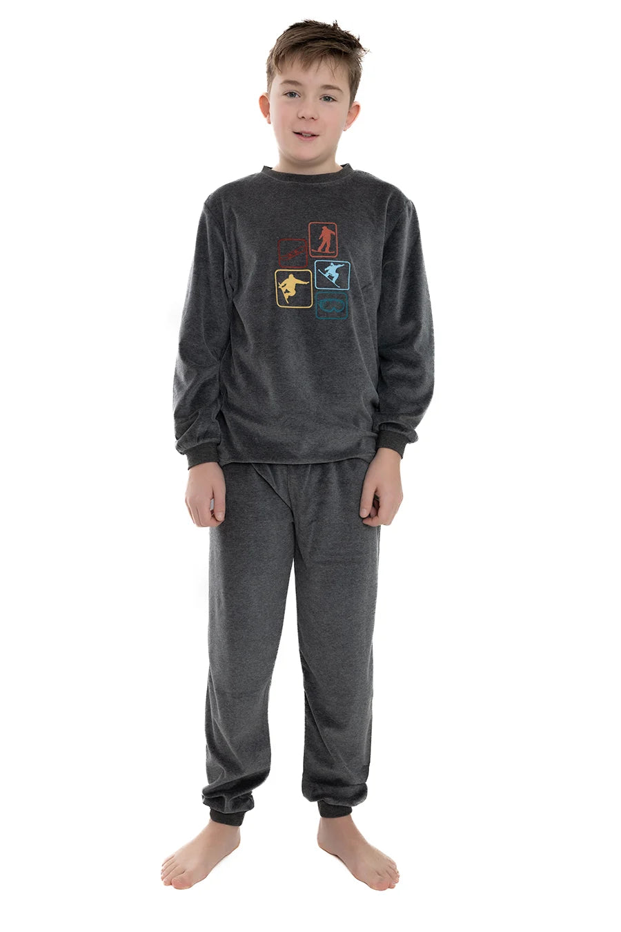 Outfitter velours jongens pyjama - Snowboard