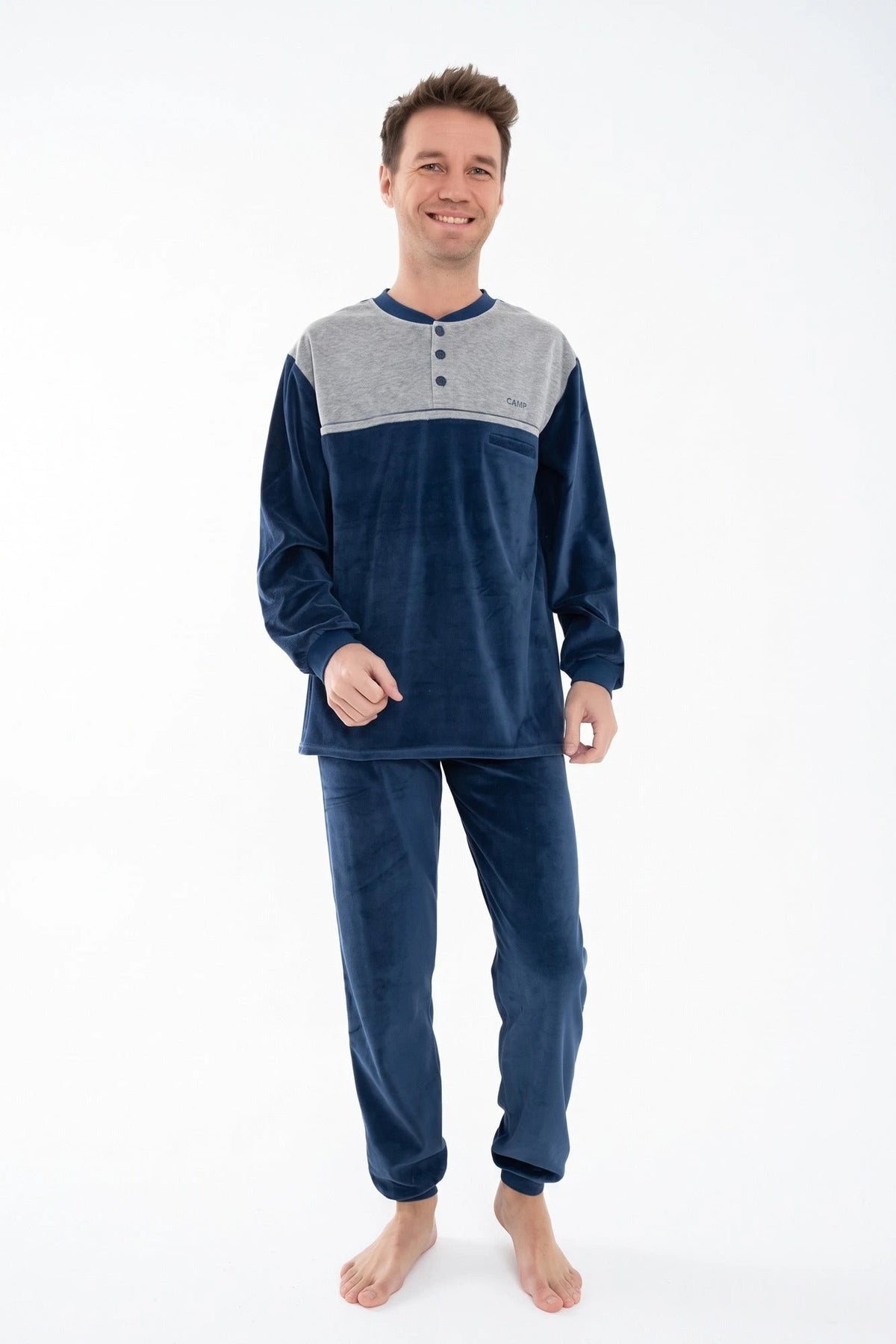 Outfitter velours heren pyjama - Camp