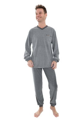 Outfitter badstof heren pyjama met borstzakje - Focus