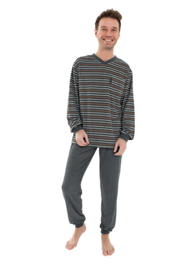 Outfitter badstof heren pyjama met streep - Reply