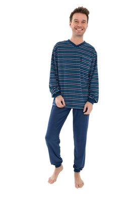Outfitter badstof heren pyjama met streep - Reply