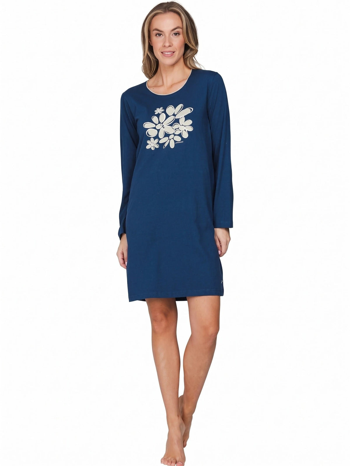 Pastunette dames nachthemd lange mouw - Flower