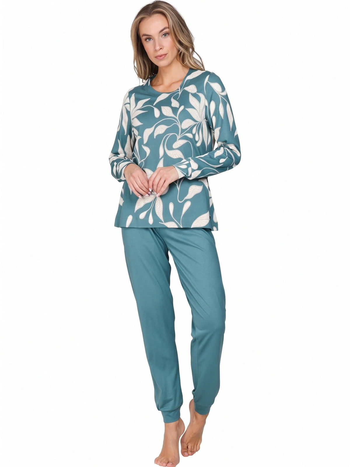 Pastunette dames pyjama lange mouwen modal - Flower