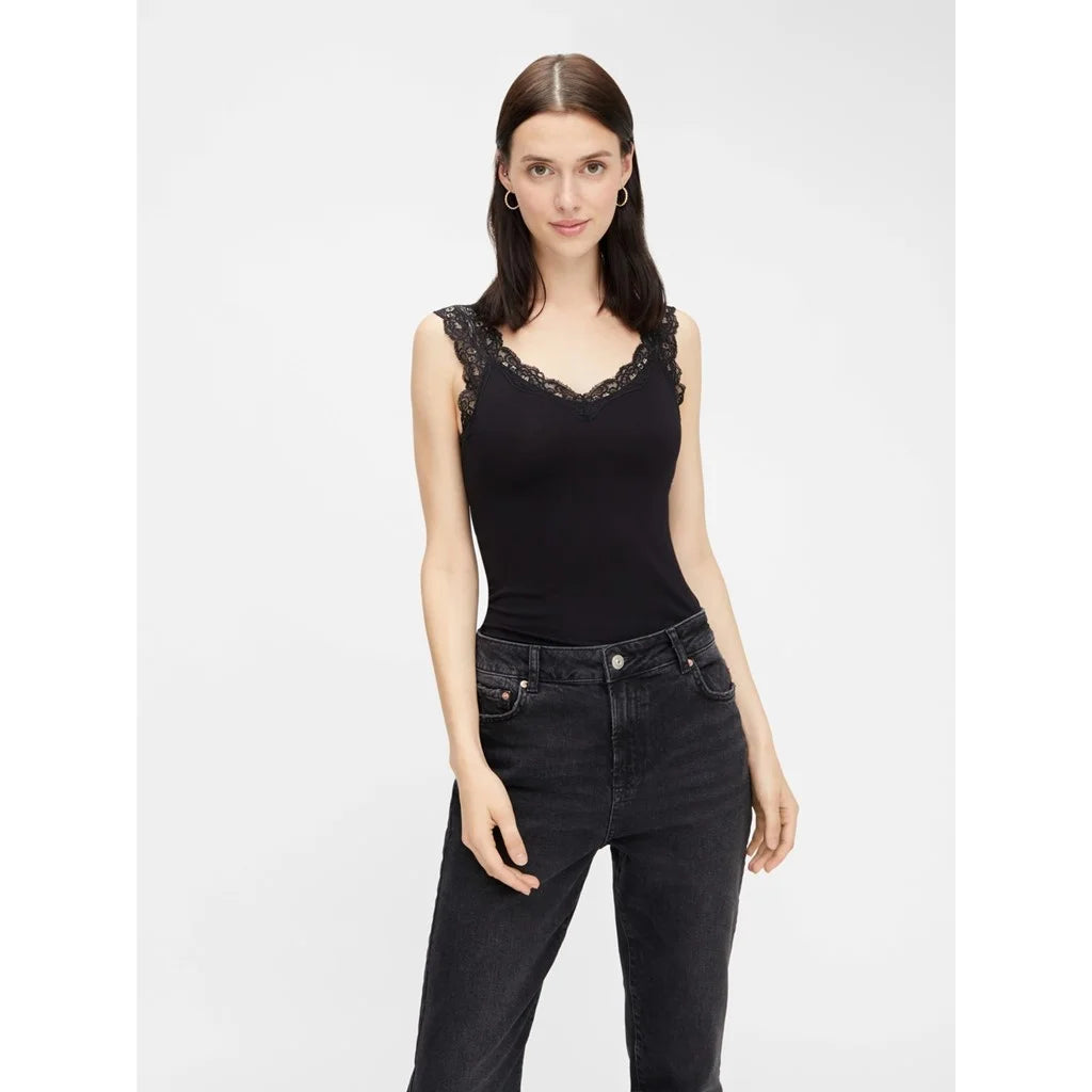 Pieces Pieces 2-Pack dames hemd kant - Lace Top - Barbera