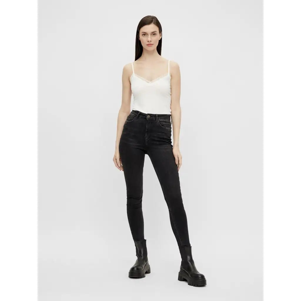 Pieces Pieces dames hemd kant - Lace singlet kate
