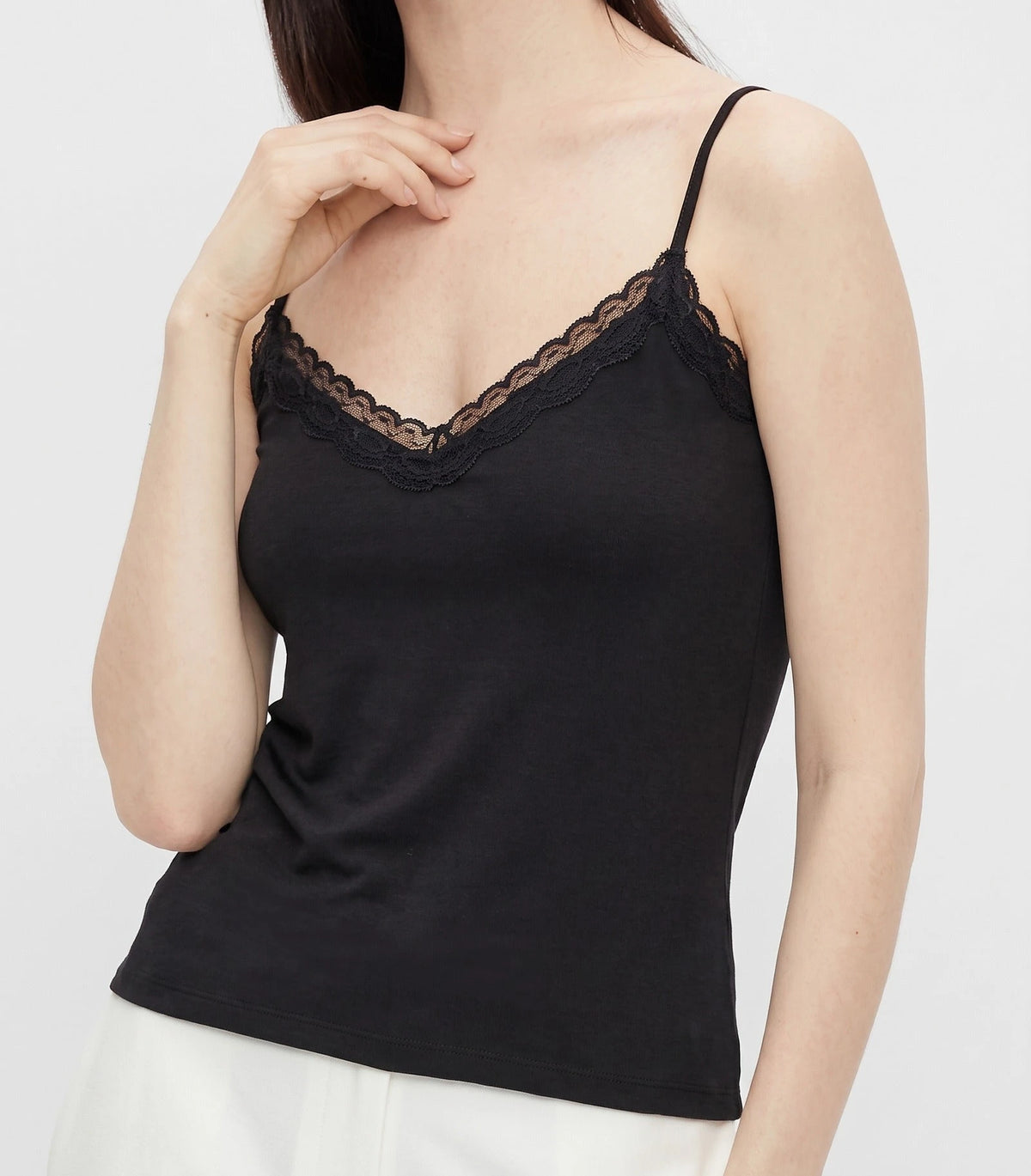 Pieces Pieces dames hemd kant - Lace singlet kate