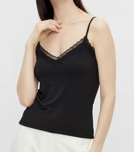 Pieces Pieces dames hemd kant - Lace singlet kate