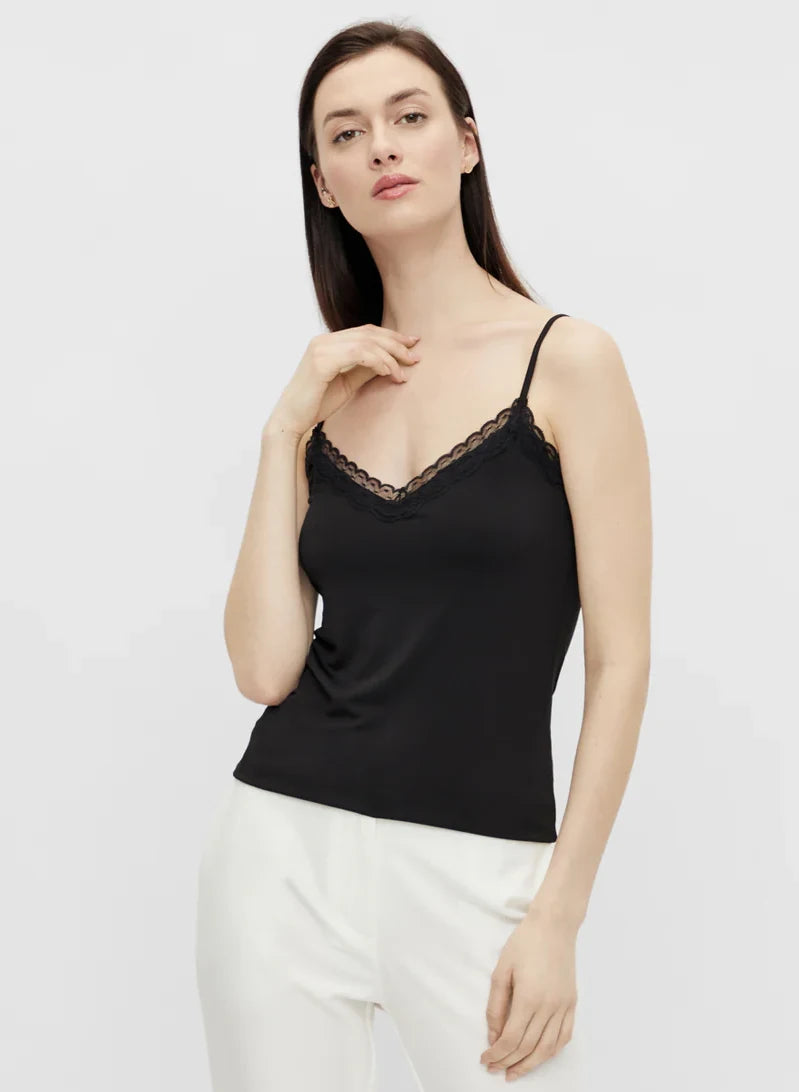 Pieces Pieces dames hemd kant - Lace singlet kate